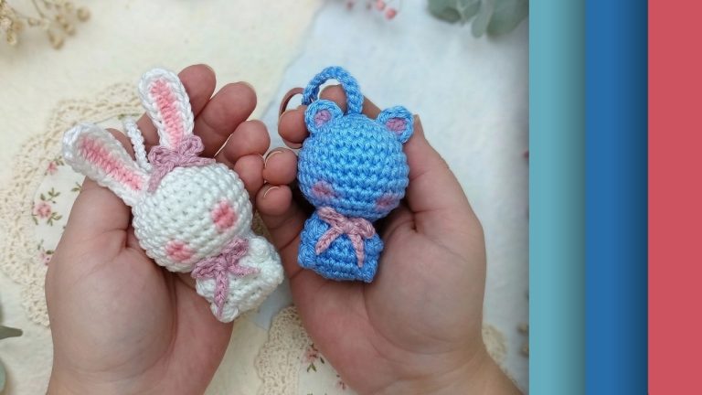Chaveiro Amigurumi 3D: Ursinho e Coelhinho em Uma Só Aula