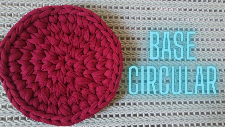 Base Redonda de Crochê em Fio de Malha – Sousplat Fácil