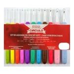 Kit 11 Agulhas de Crochê Soft – Círculo – 2 a 8 mm
