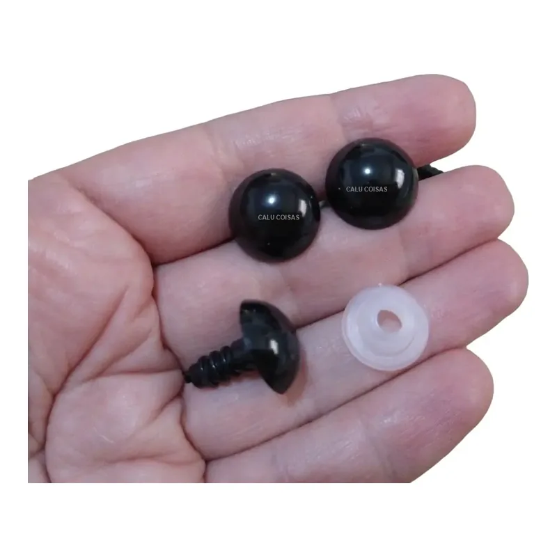 Kit 30 Olhos de Segurança Pretos – Nº 15