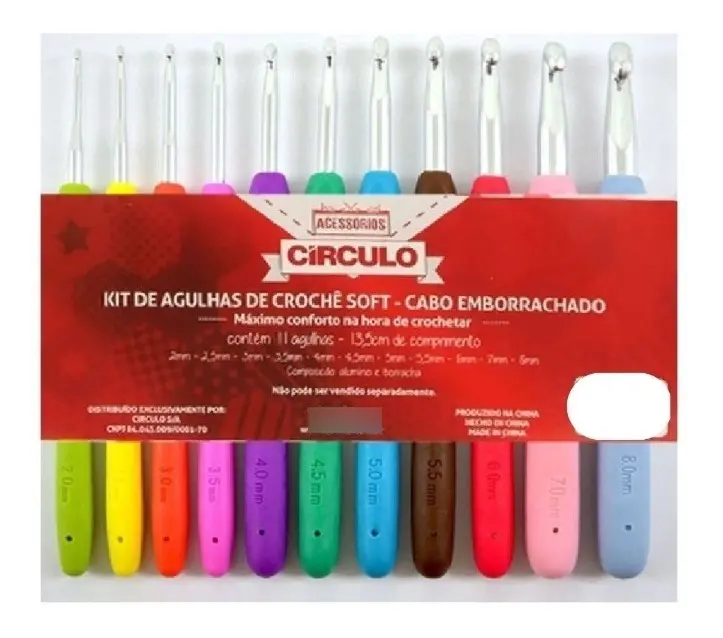 Kit 11 Agulhas de Crochê Círculo