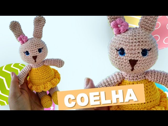 Coelha Amigurumi de Crochê com 24 cm – Passo a Passo