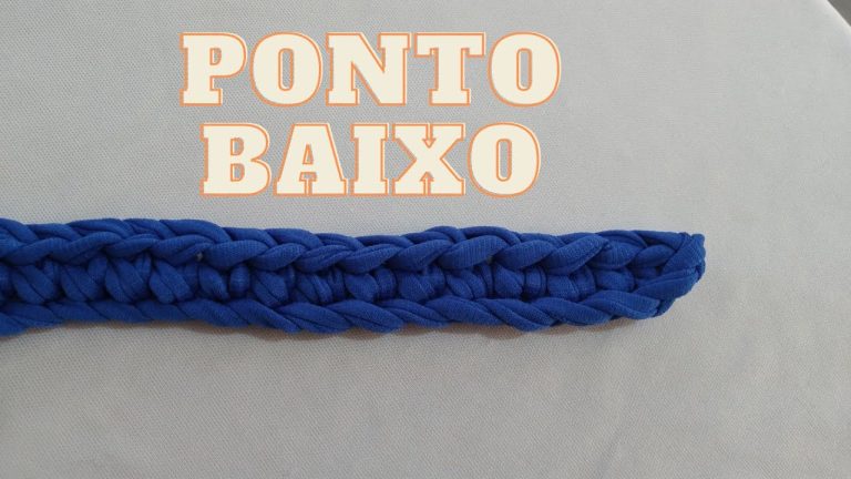 Ponto Baixo de Crochê no Fio de Malha para Iniciantes