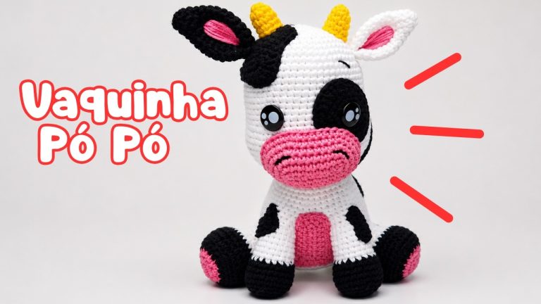 Vaquinha Amigurumi de Crochê – Tutorial Completo Parte 2
